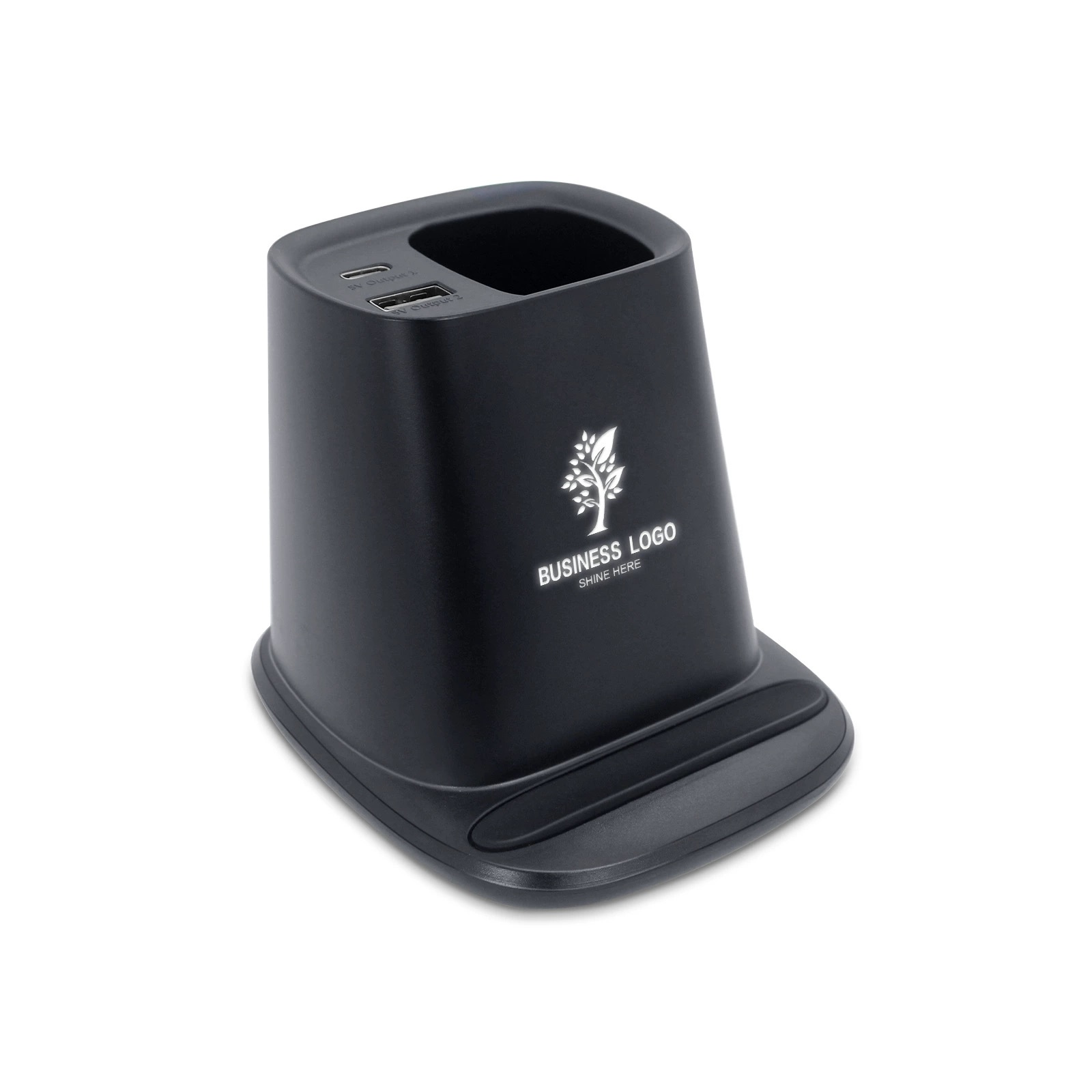 Wireless Charging Pen Holder w/ Dual Outputs 3