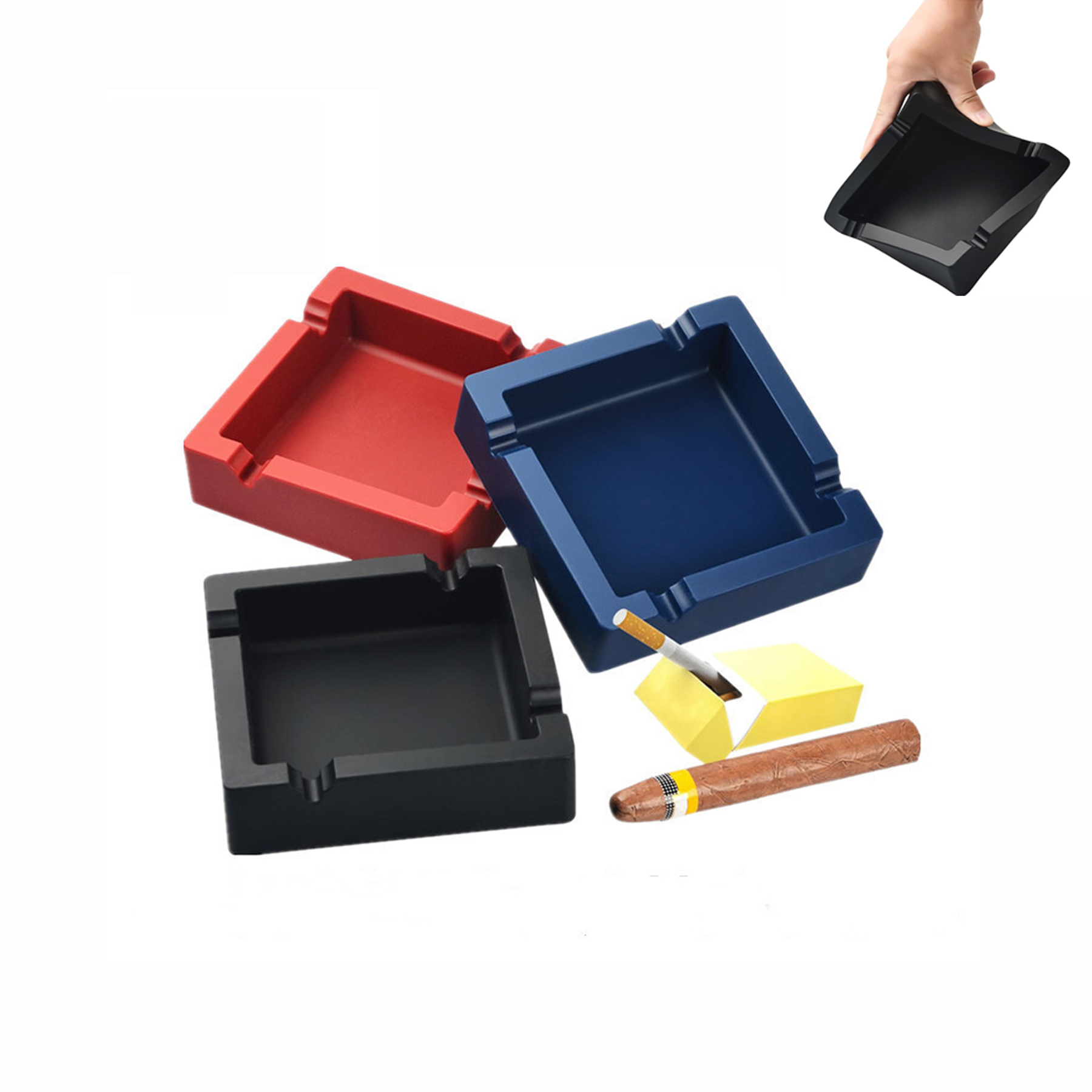 Durable Silicone Cigar and Cigarette Ashtray 2