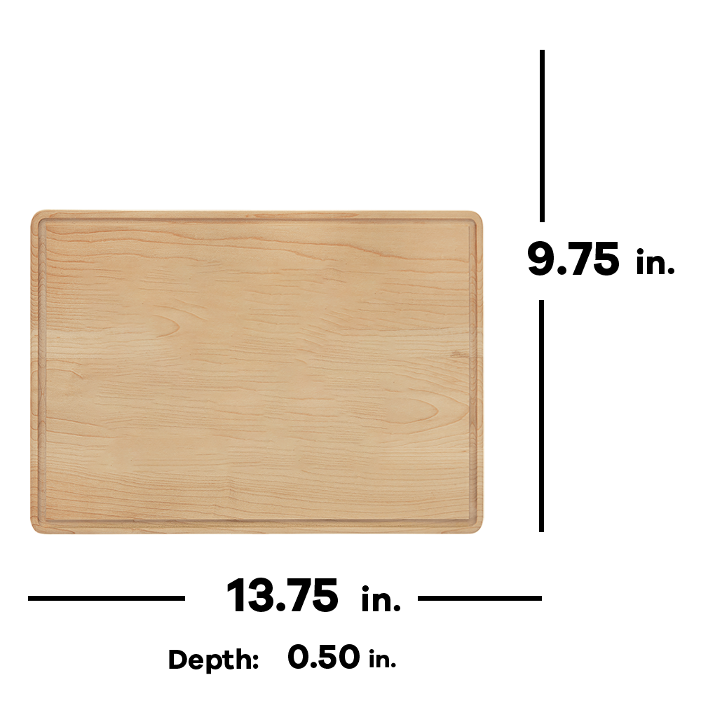 13 3/4" x 9 3/4" Cutting Board with Drip Ring
