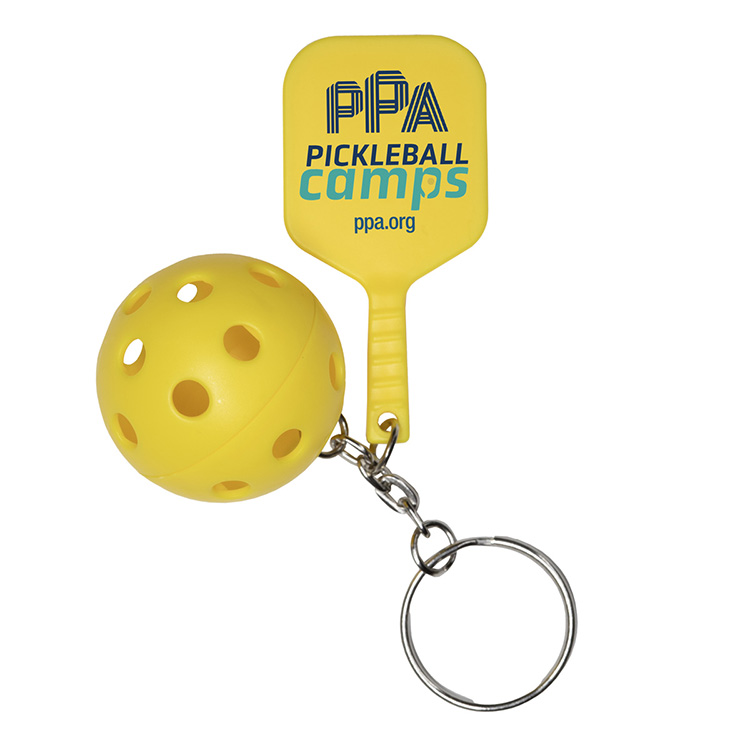 "PICKLE PADDLE" Pickle Ball Keychain 25