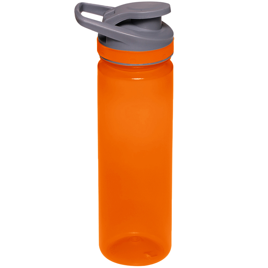 Plastic Sports Water Bottle with Flip Lid - Carry Handle, 22 2
