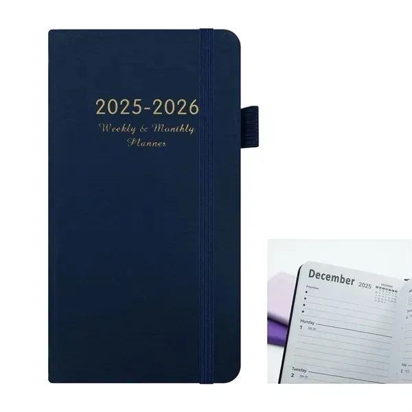 Leather Weekly Planner 2025-2026 with Pocket 5