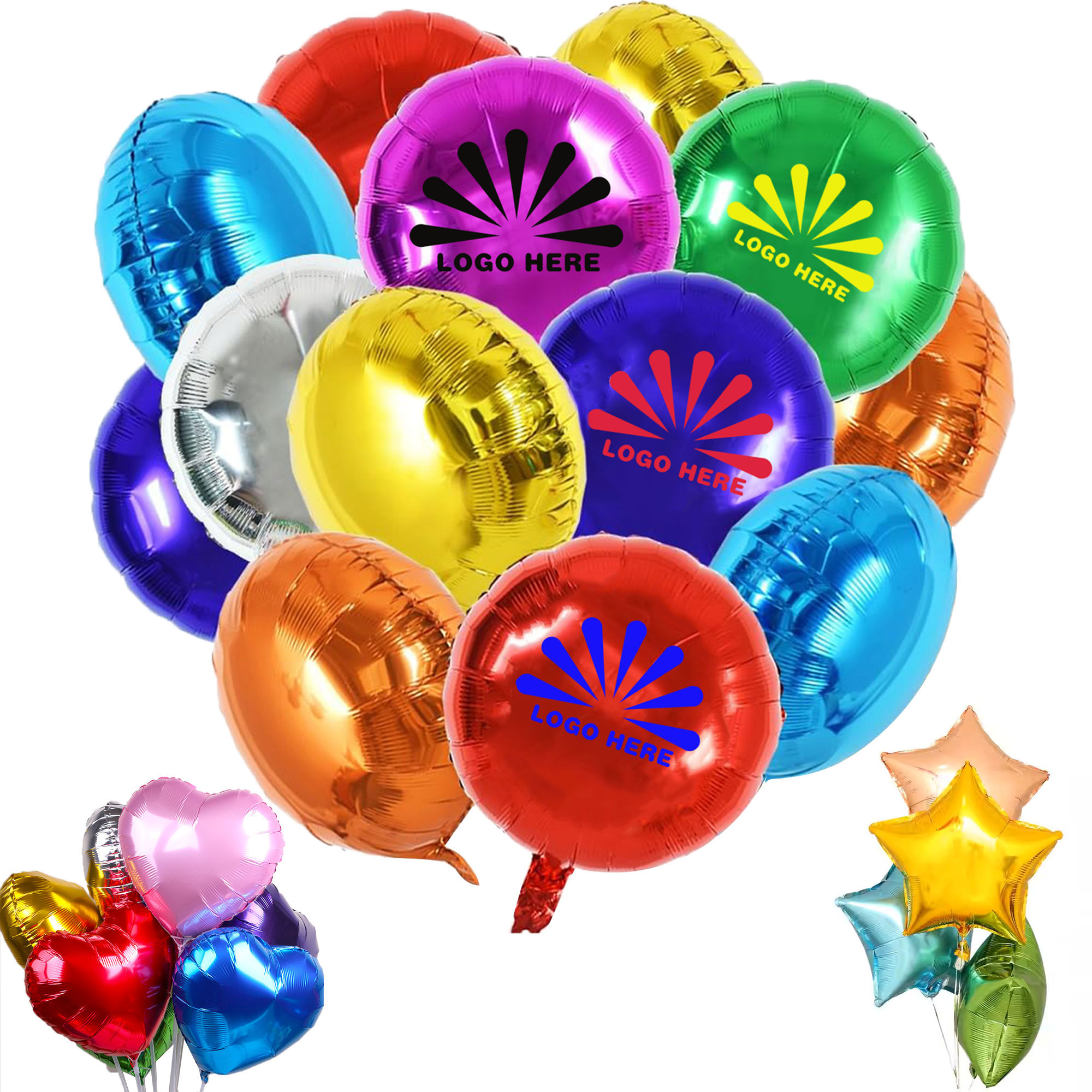 18 Inch Colored Aluminum Foil Balloons 2