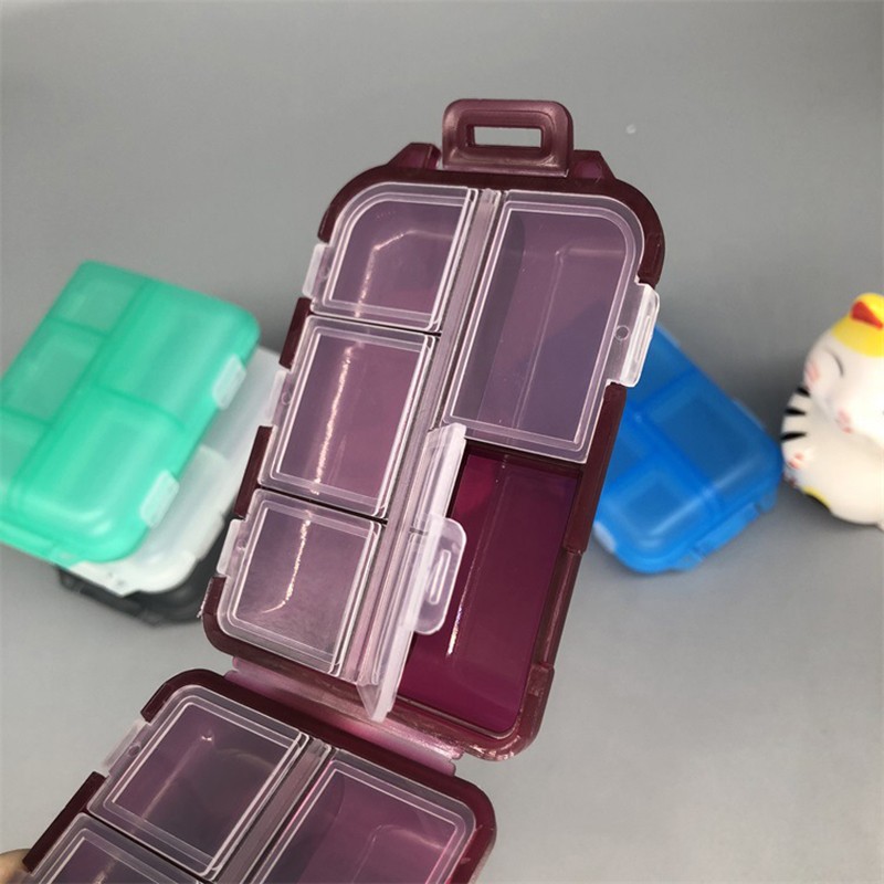 10 Grids Pill Cases Portable Travel Pill Organizer Box 19