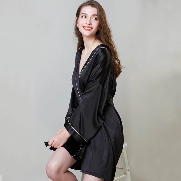 Women's Satin Robe,Silky Kimono Bathrobe 15