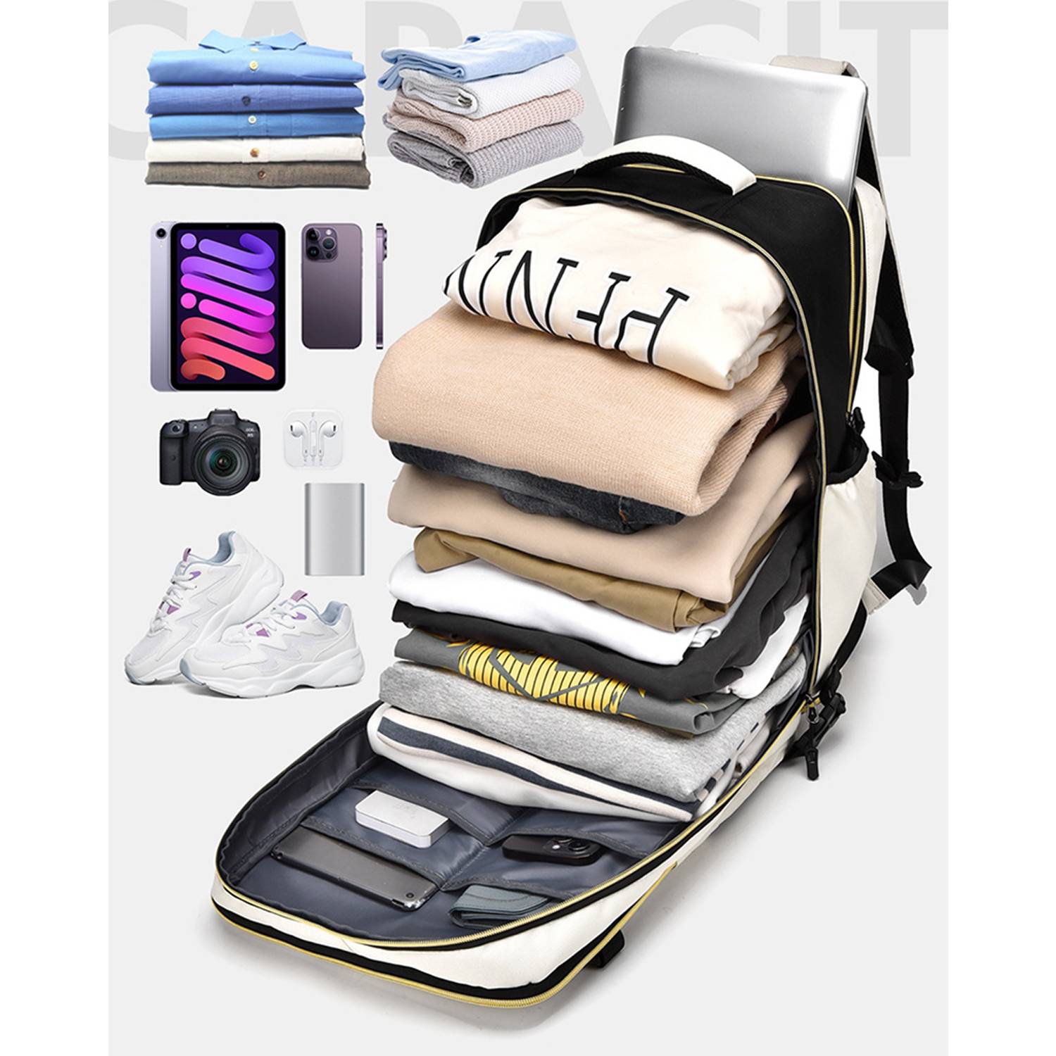 Waterproof Large Capacity Mens Travel Backpack 5