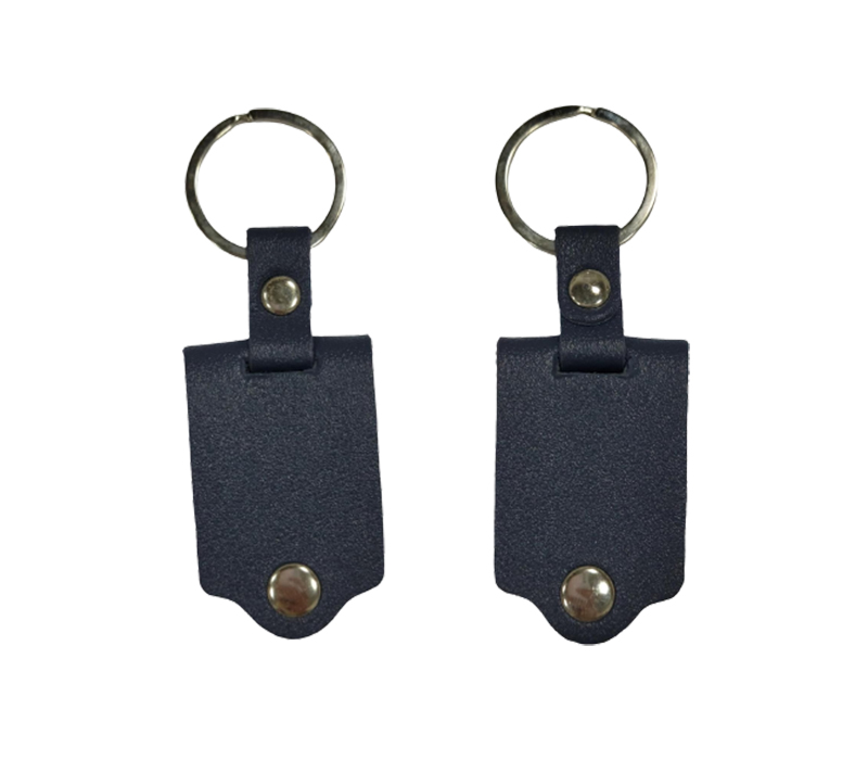 Leather Photo and Metal Keychain 4