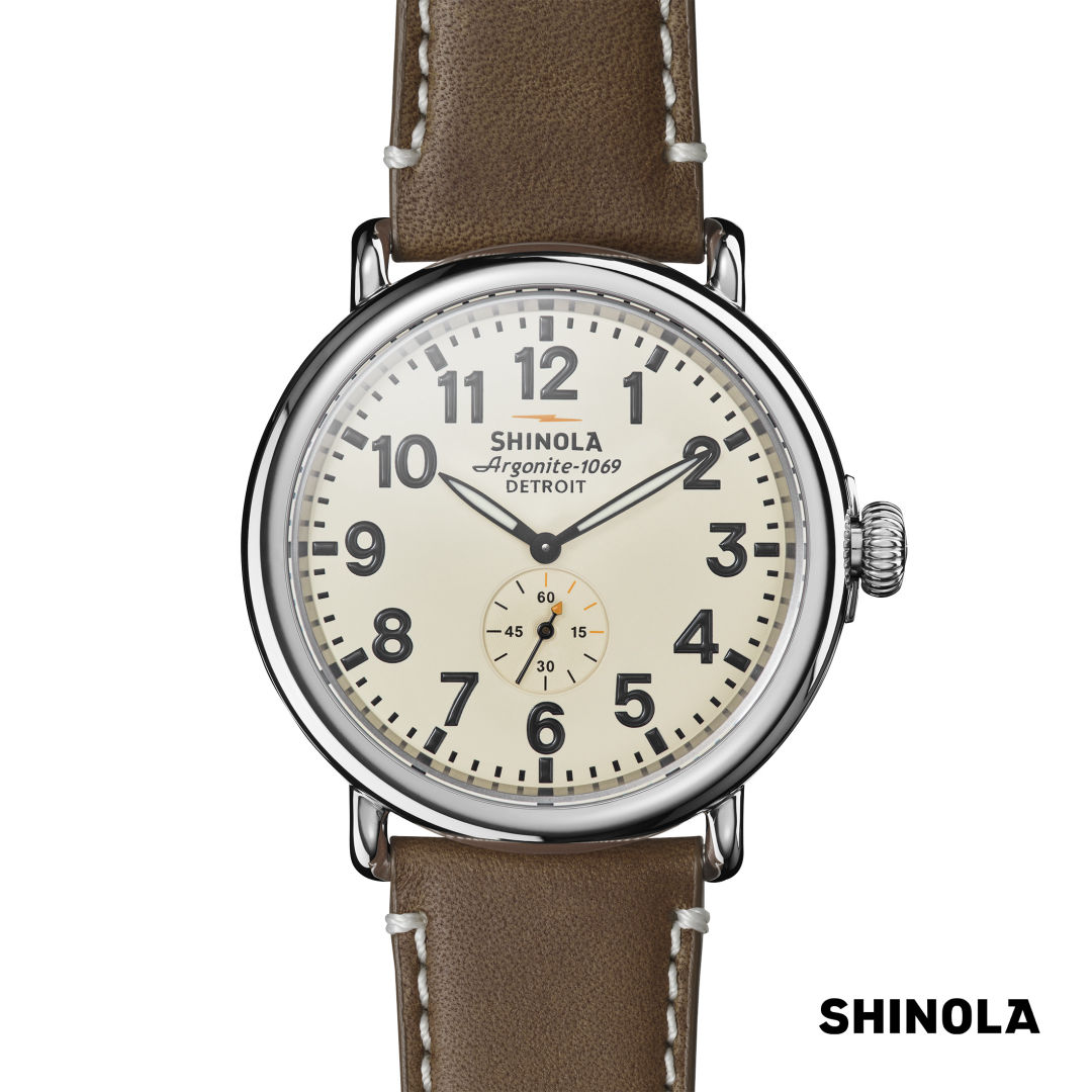 Shinola® Runwell Watch - Cream/Brown