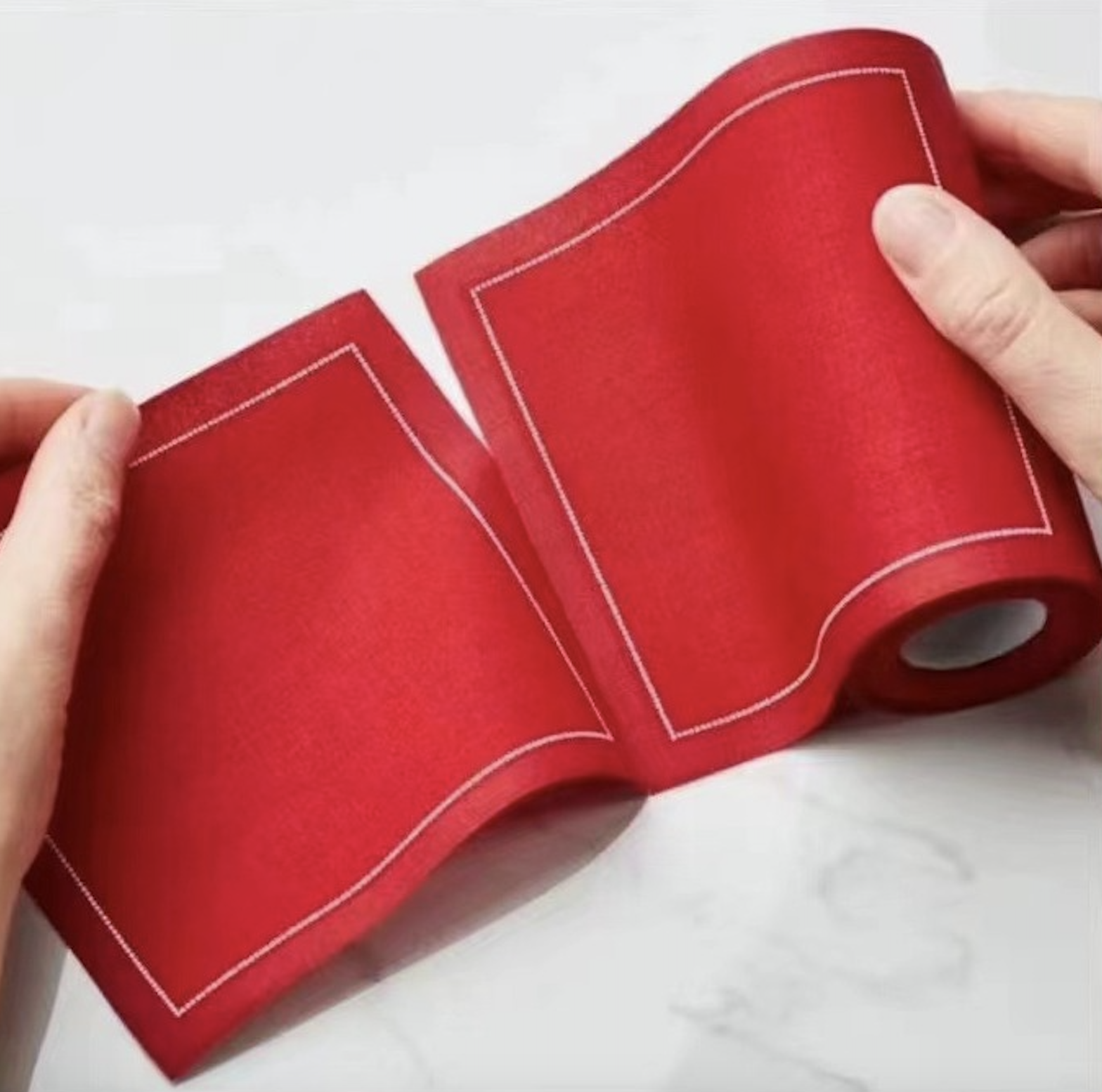 Custom linen Napkins on a Roll 3