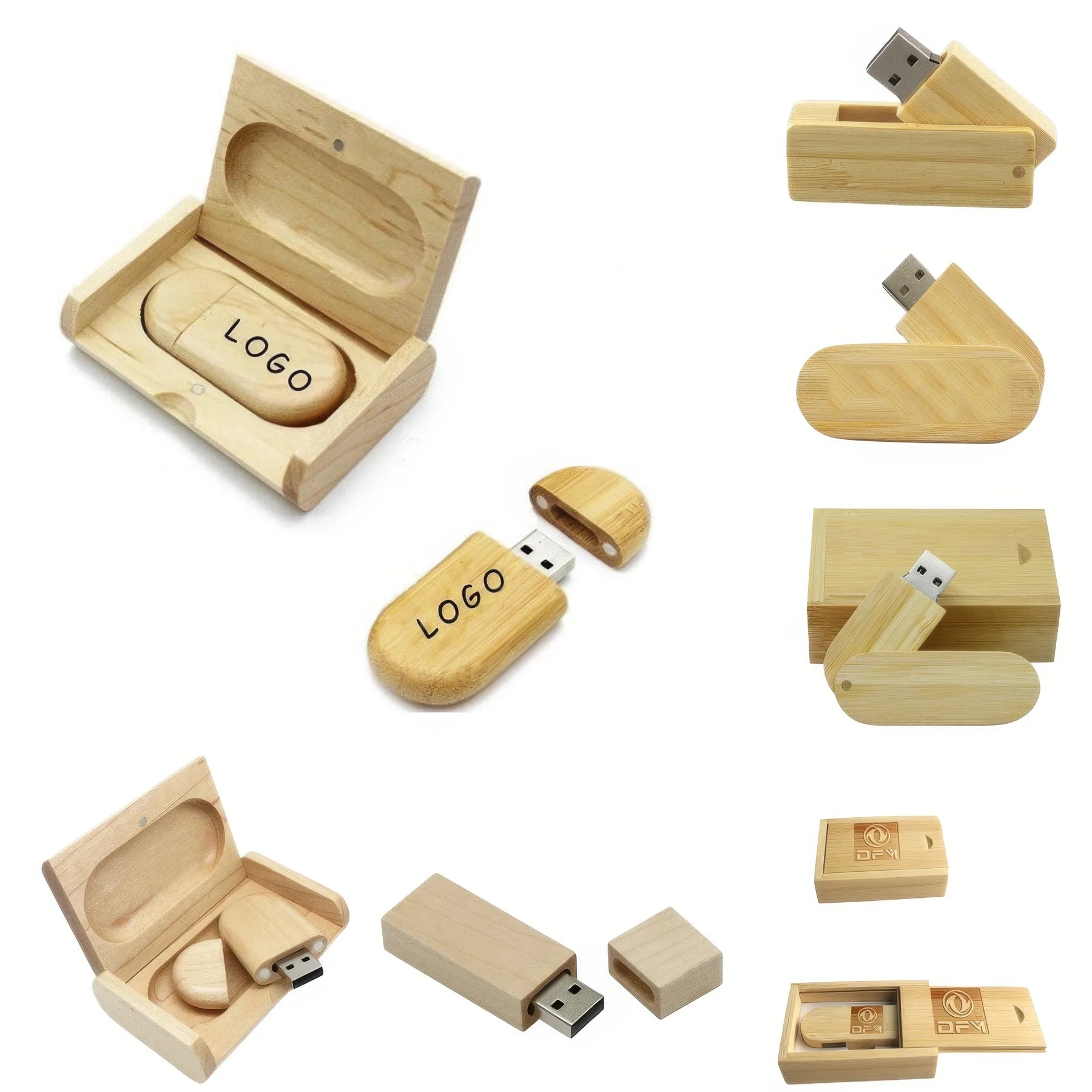 Portable And Multifunctional Wooden Usb Flash Drive 2
