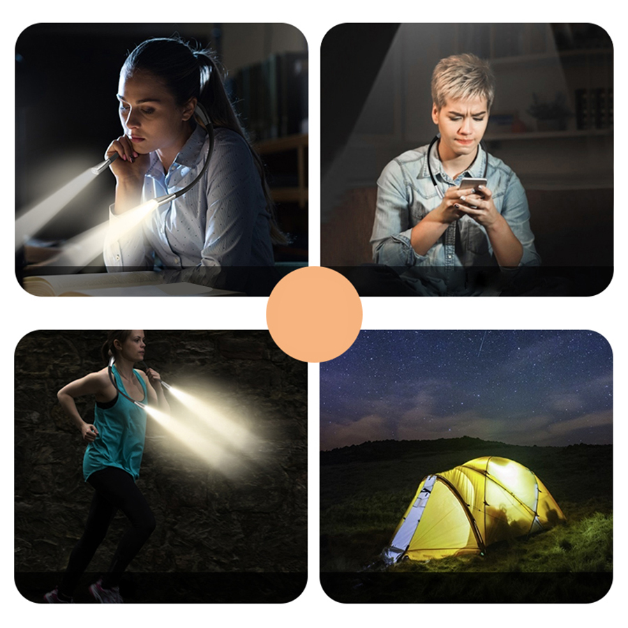 LED Neck Reading Light for Reading in Bed or Outdoor Activities 2000mAh Rechargeable Battery 14