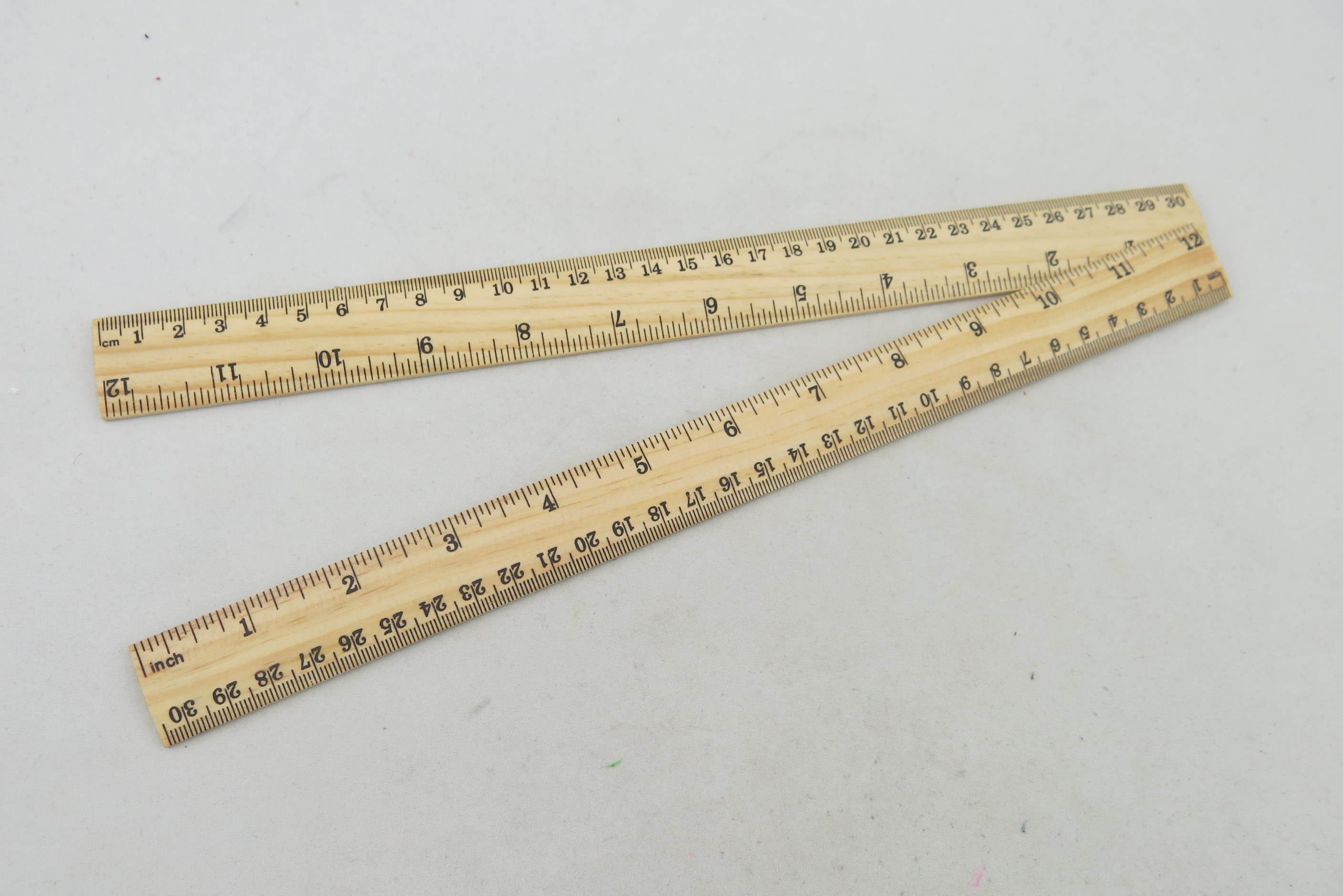 12 Inch Wooden Ruler /Measuring Ruler Office 2