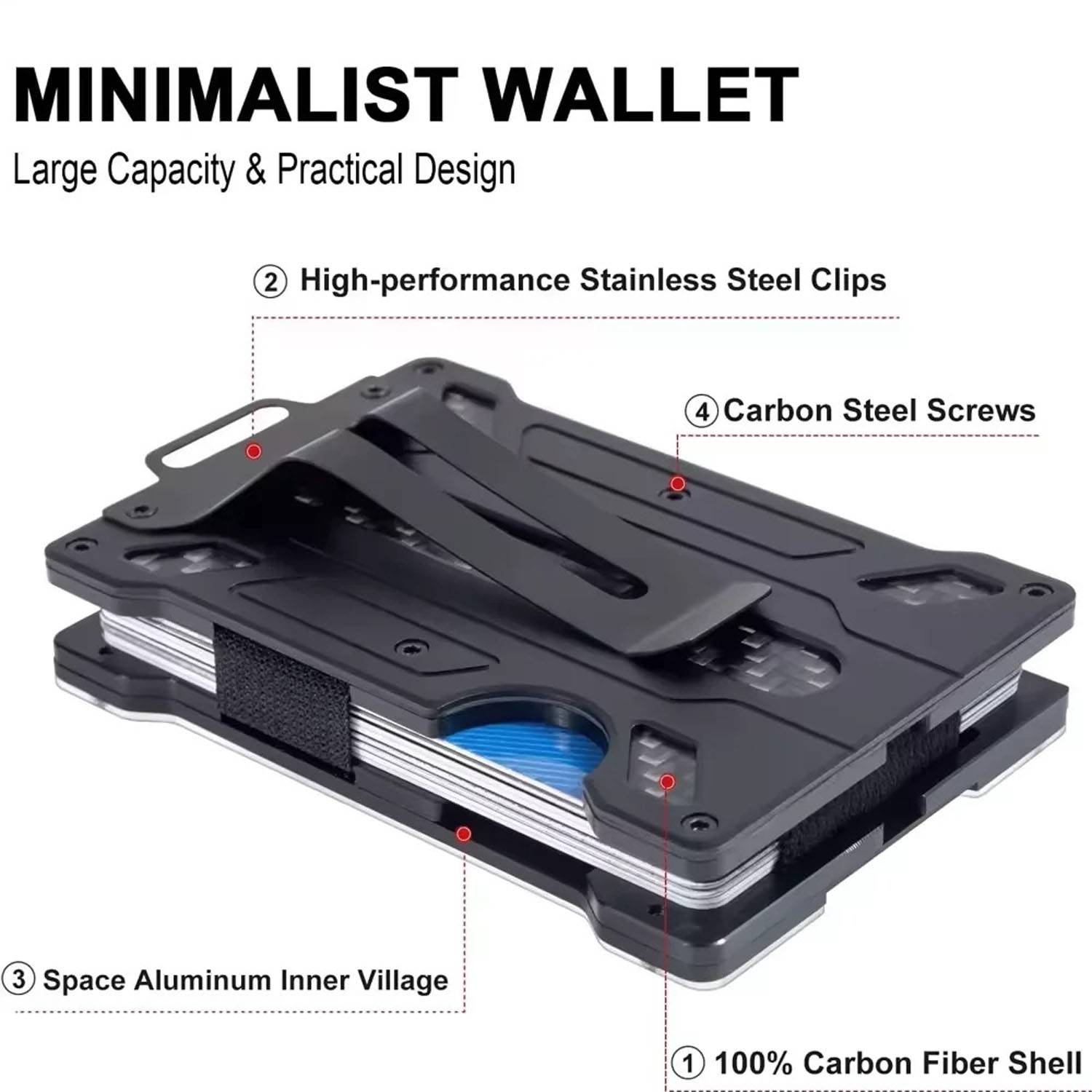 RFID Minimalist Wallet Apple Tag Card Holder 3