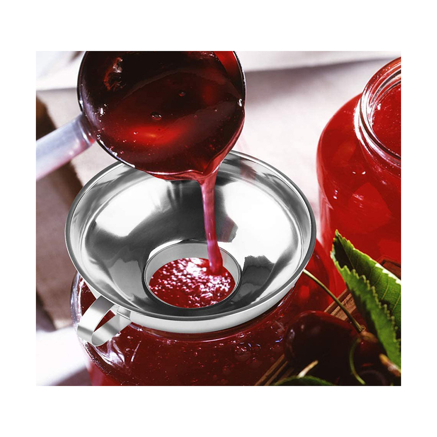 Stainless Steel Wide Mouth Canning Funnel 7