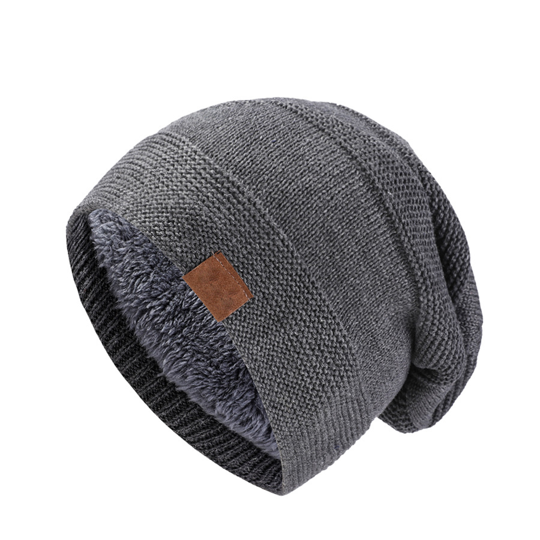 Solid Color Beanie Winter Warm Knitted Hat 4