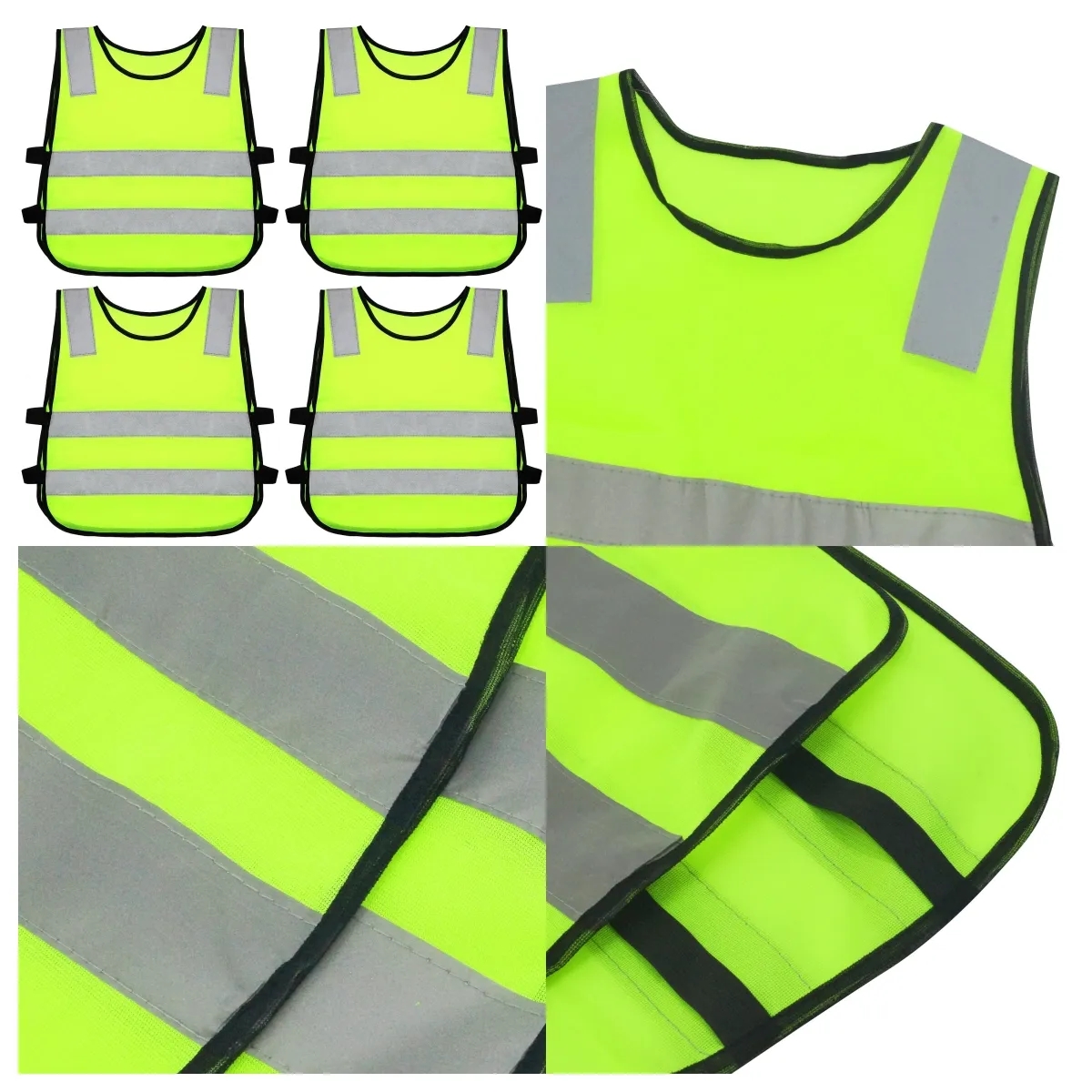 Children Neon Reflective Safety Vest Kids High Visibility 2