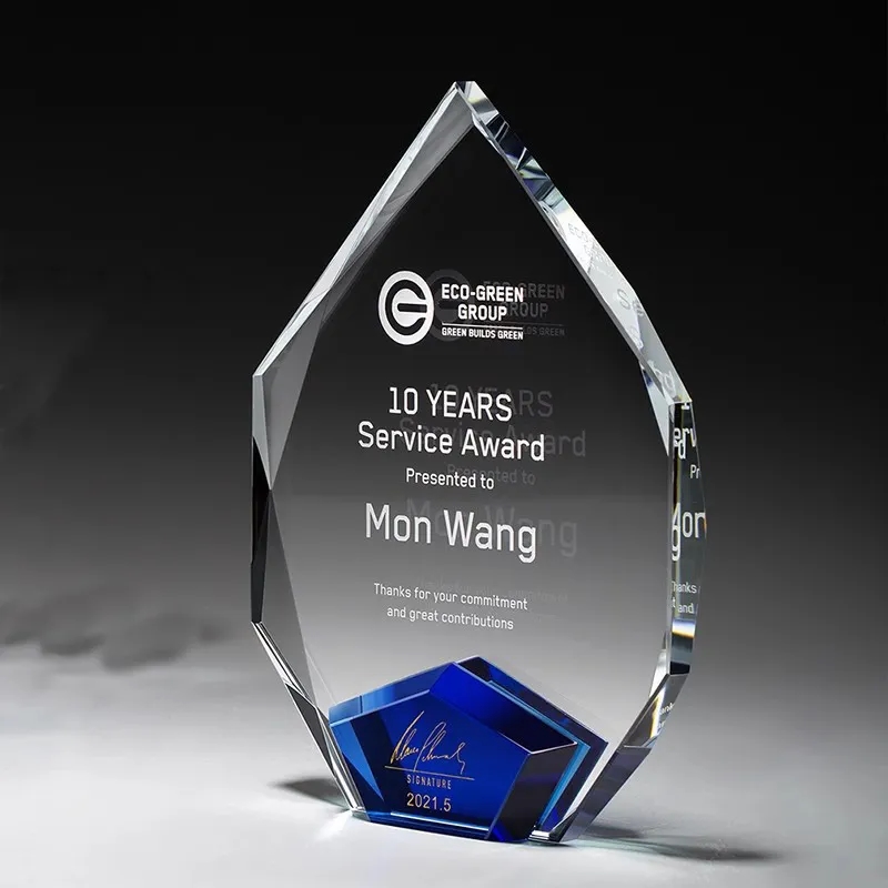 Ambient Blue Crystal Diamond Trophy 2