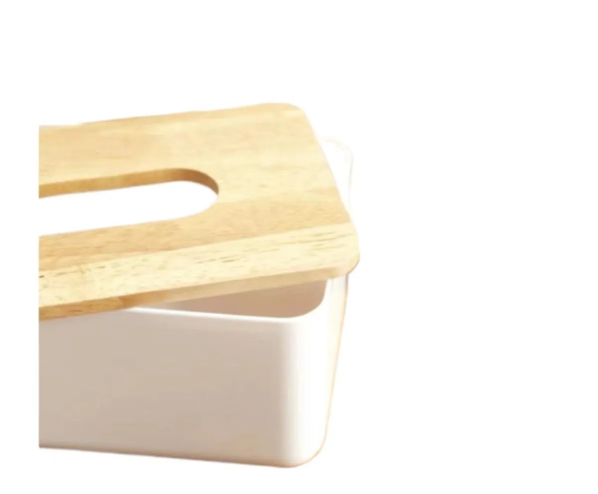 Wood PP Rectangular Tissue Box 5