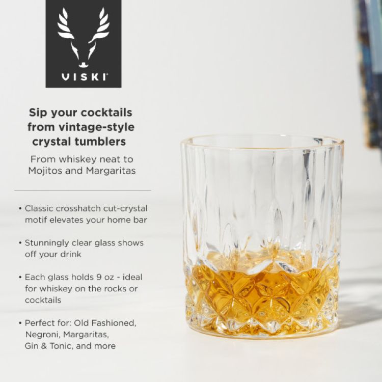 Viski® Admiral™ 3-Piece Decanter & Tumbler Set 5