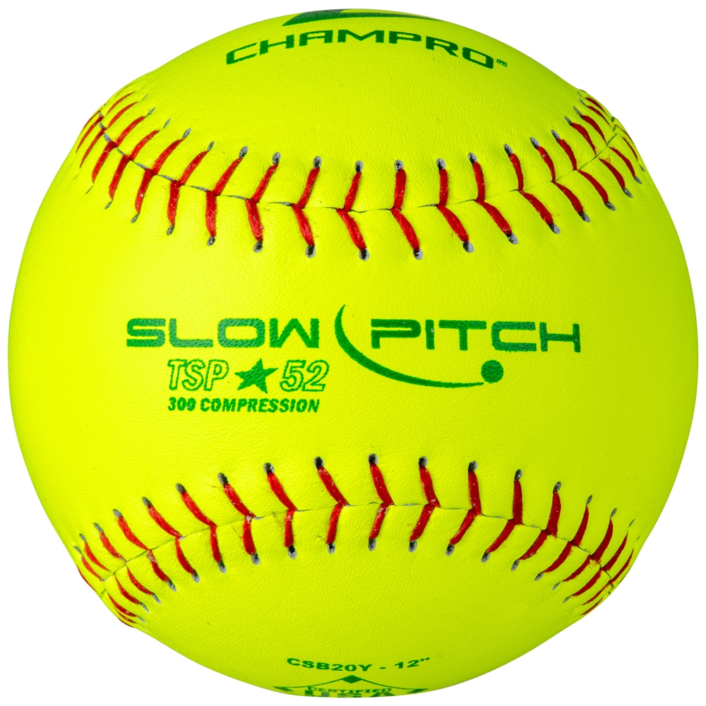 ASA/USA Softball 12" Slow Pitch - Leather Cover .52 COR