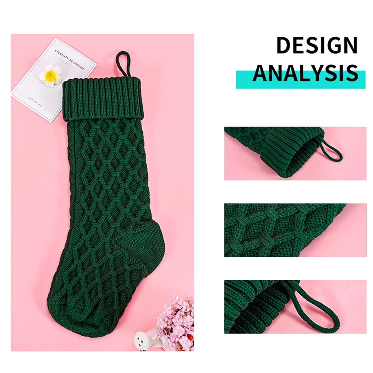 Green Knitted Christmas Stockings 5