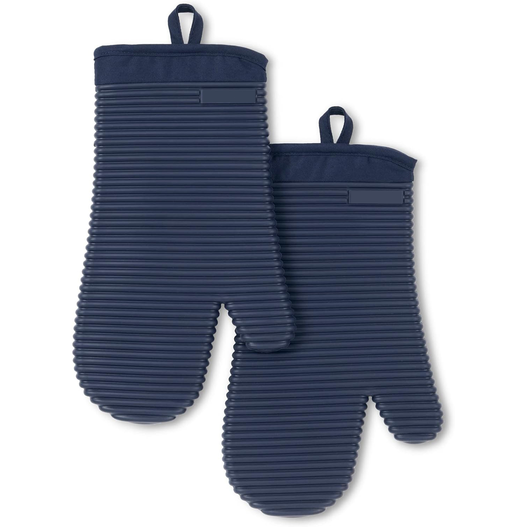 2 Pack Set Ribbed Soft Silicone Oven Mitts 4
