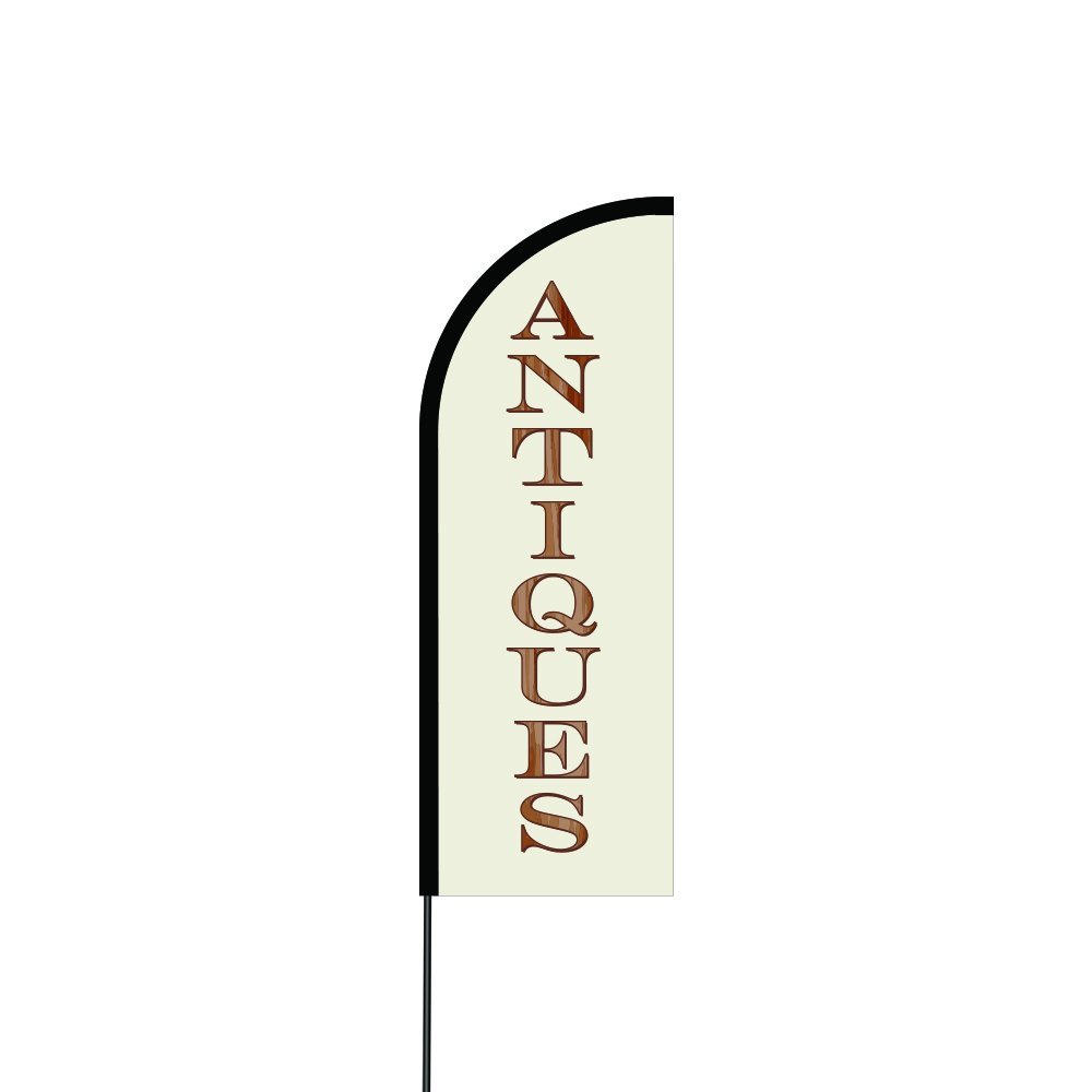 Antiques Flag Kit 11' Feet Feather Flag Sign Outdoor Banner feather banner 2