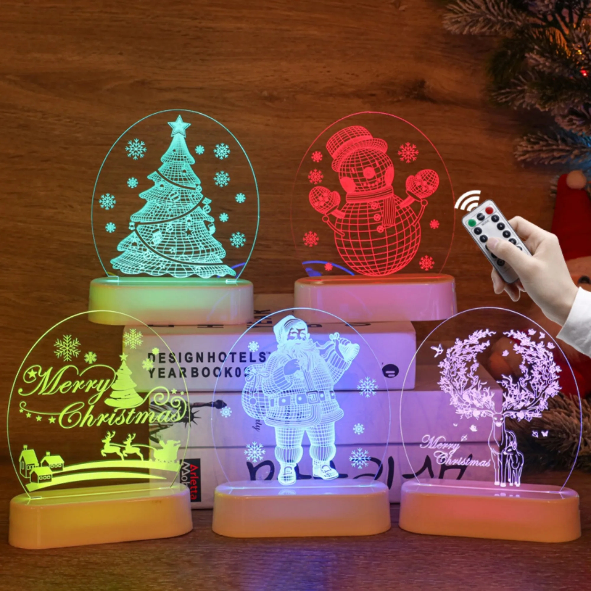 Color Remote Control Christmas LED Night Light 1