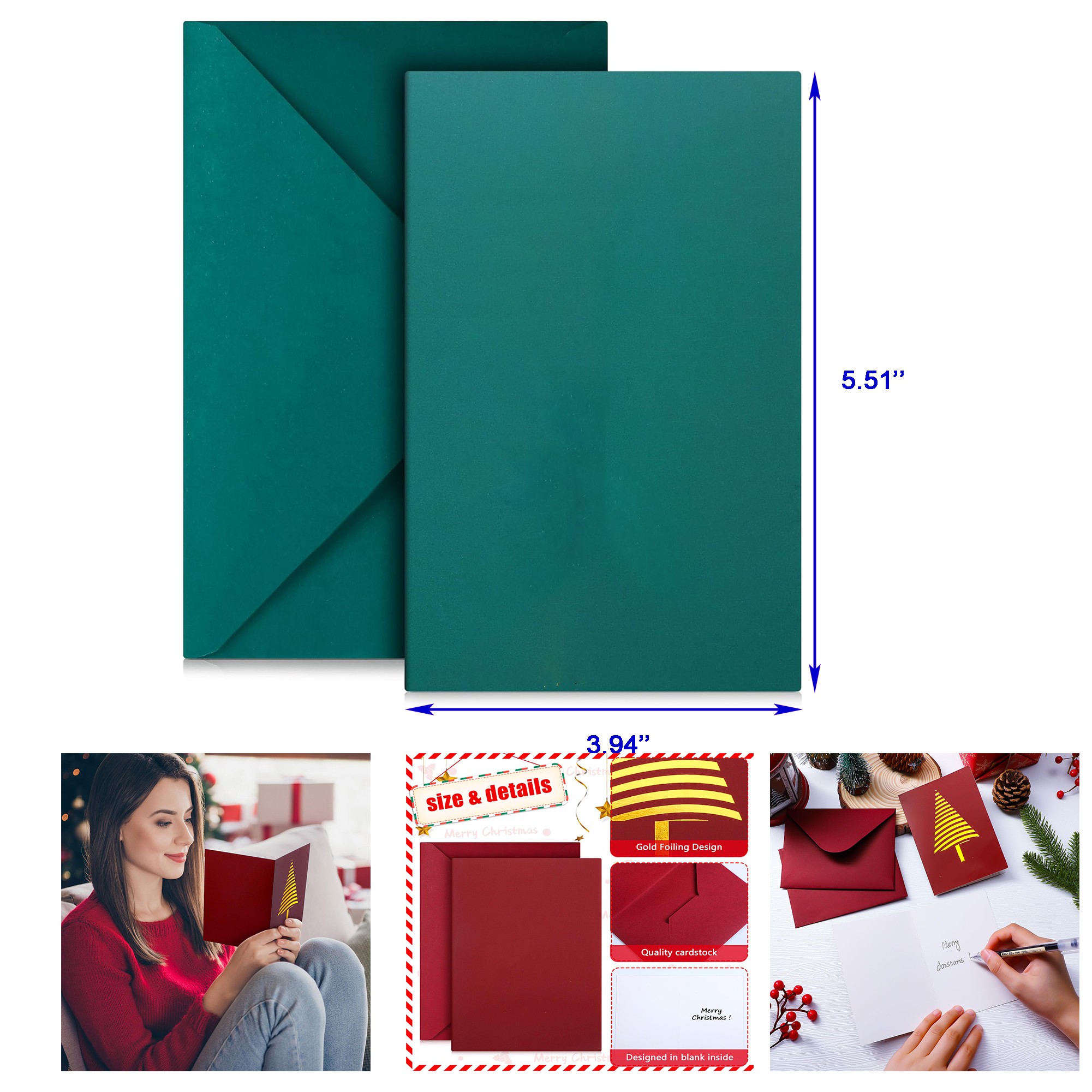 5.5 x 4 Inch Christmas Greeting Card 2