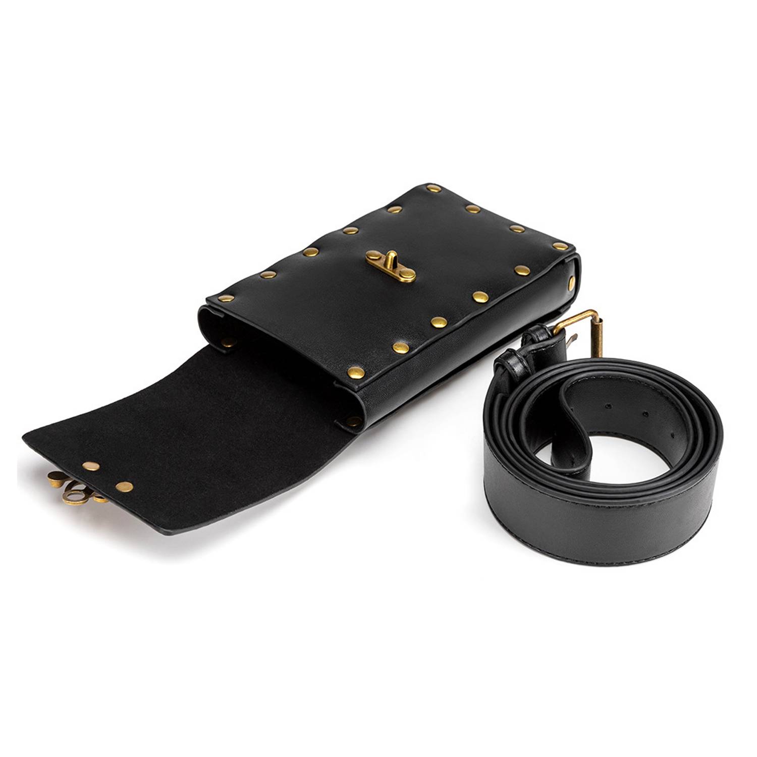 PU retro women's outdoor diagonal sports mini waist bag 2