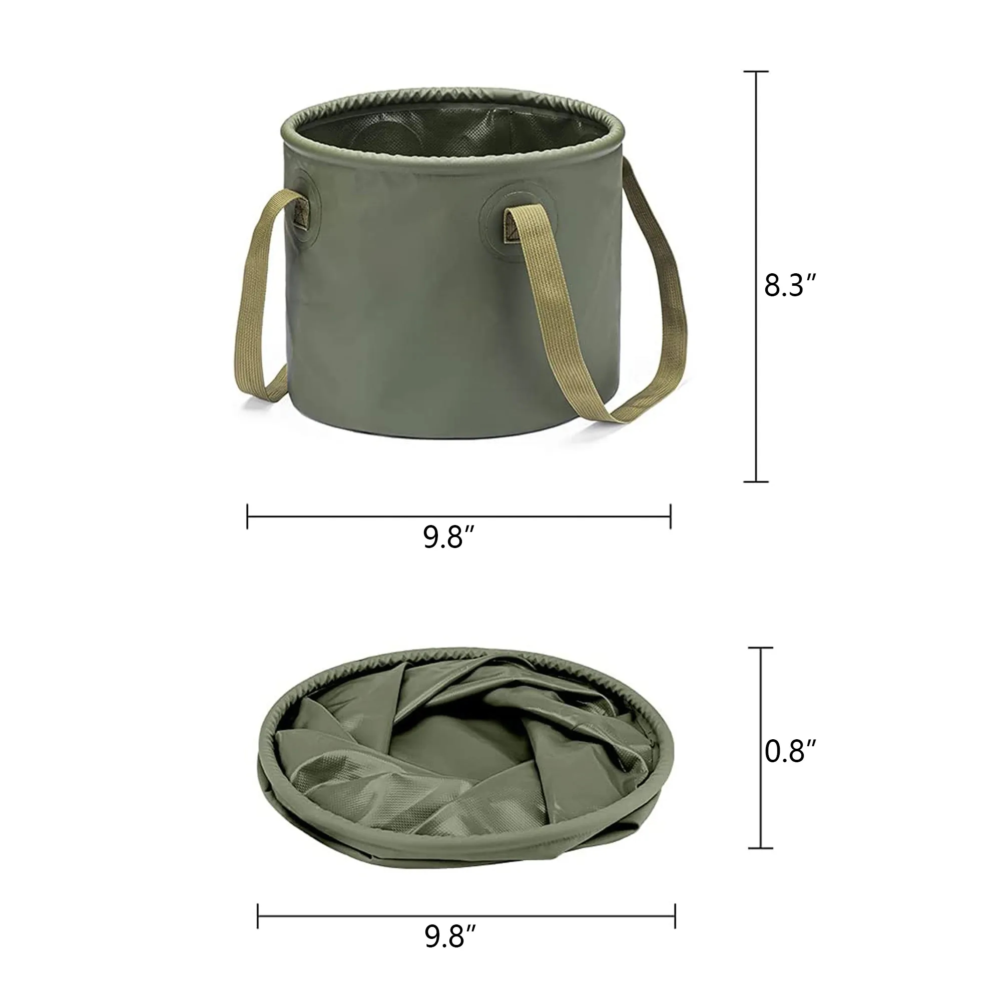 Foldable Bucket with Handles for Camping 7