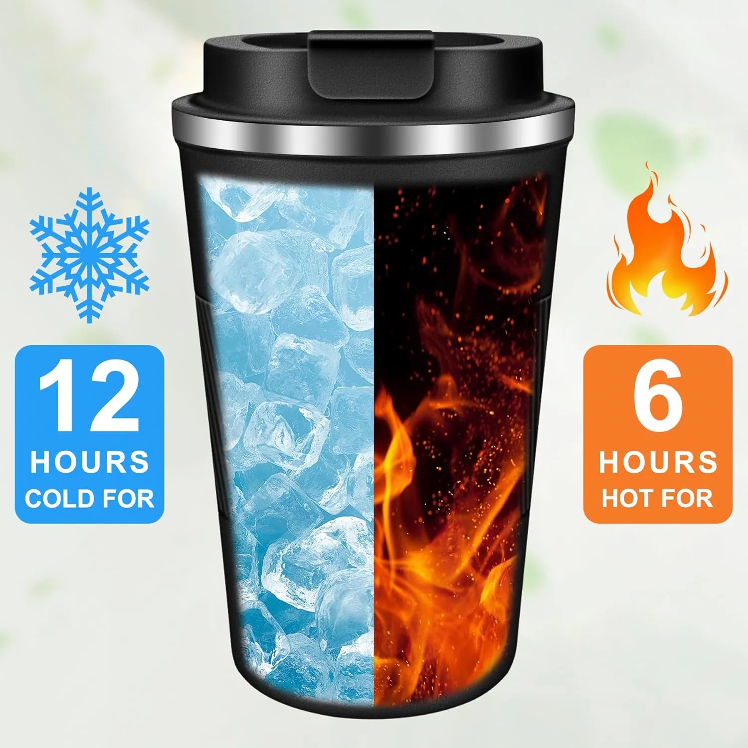 12 oz Insulated Coffee Mug with Lid 6