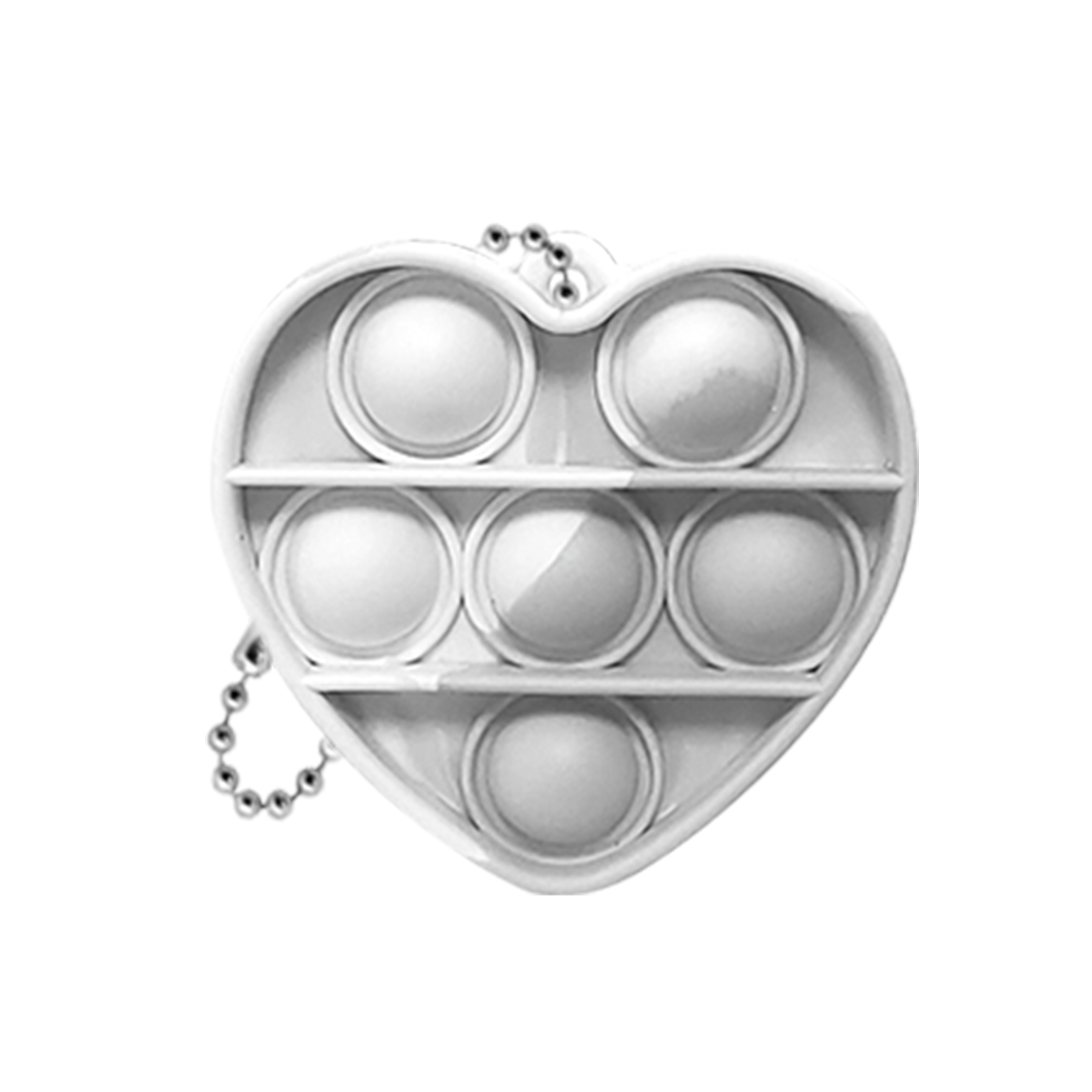 Mini Heart Push Pop Bubble Keychain 7