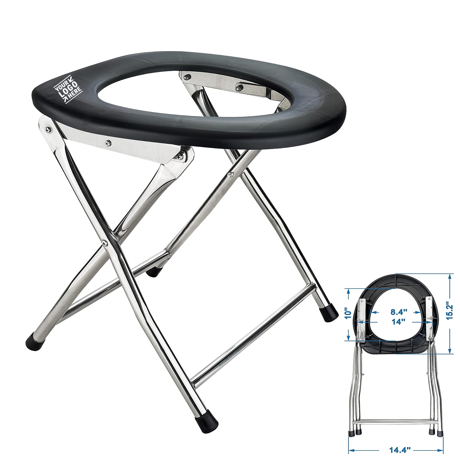 Adults Portable Folding Travel Car Toilet Camping Seat  2