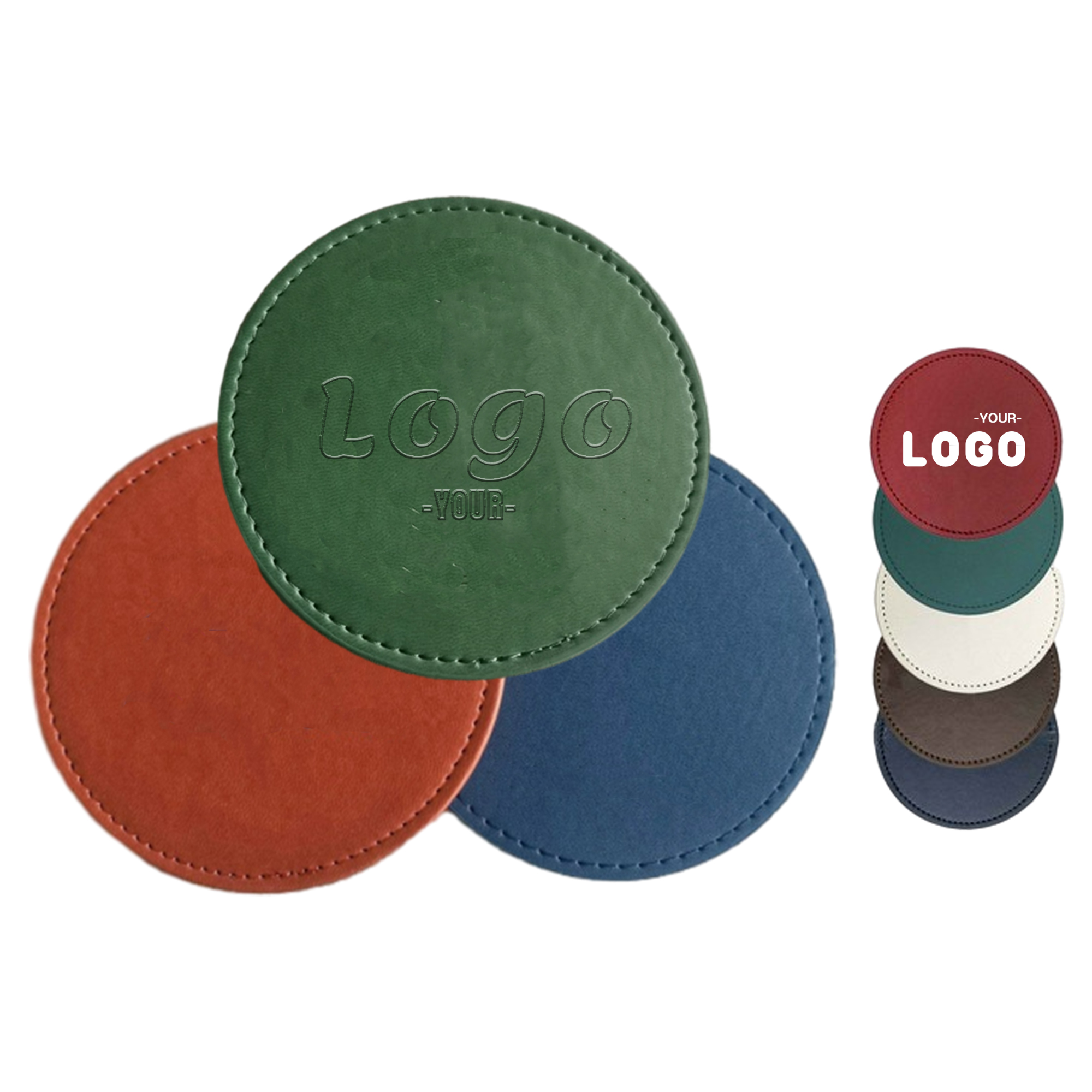 Premium PU Leather  Round Coasters 2
