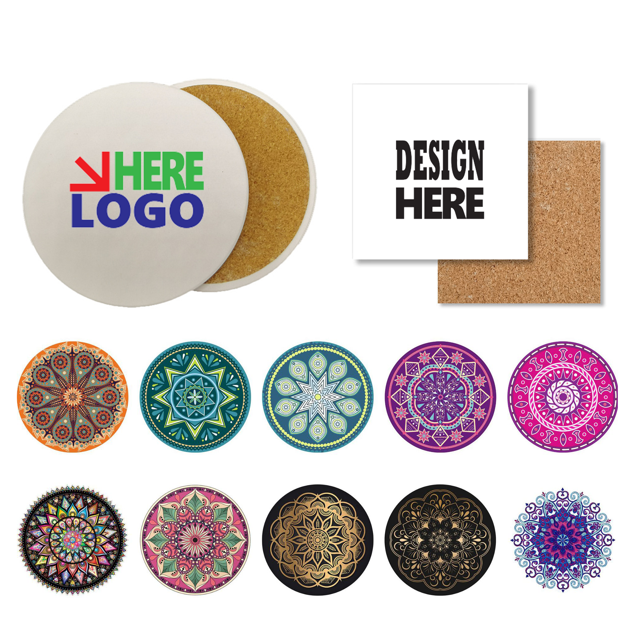 MOQ 10 pcs Absorbent Coaster 2