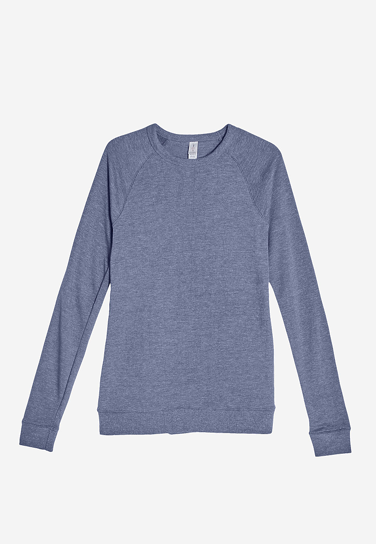 French Terry Raglan Crewneck, custom hoodie or sweatshirt with logo imprint 14