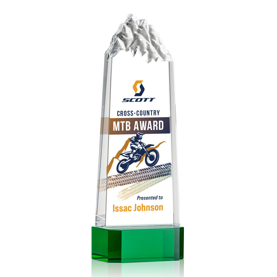 Himalayas VividPrint™ Award on Base - Green 8