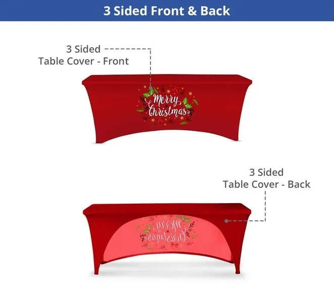 Stretch Table Cover - 4 sided with Zipper back (8' x 2.5') 7
