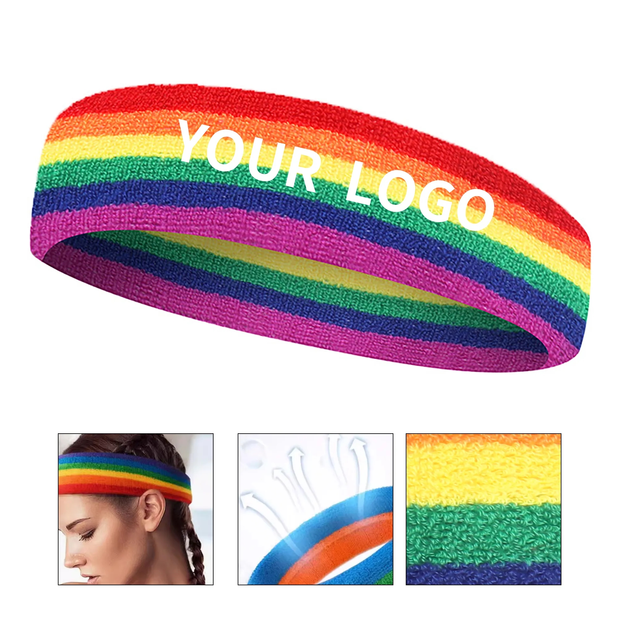 Rainbow Pride Athletic Headband 1