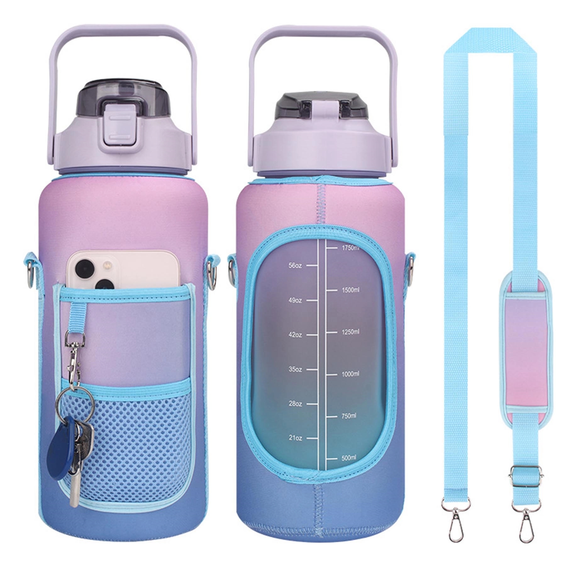 64Oz Water Bottle With Storage Sleeve 5