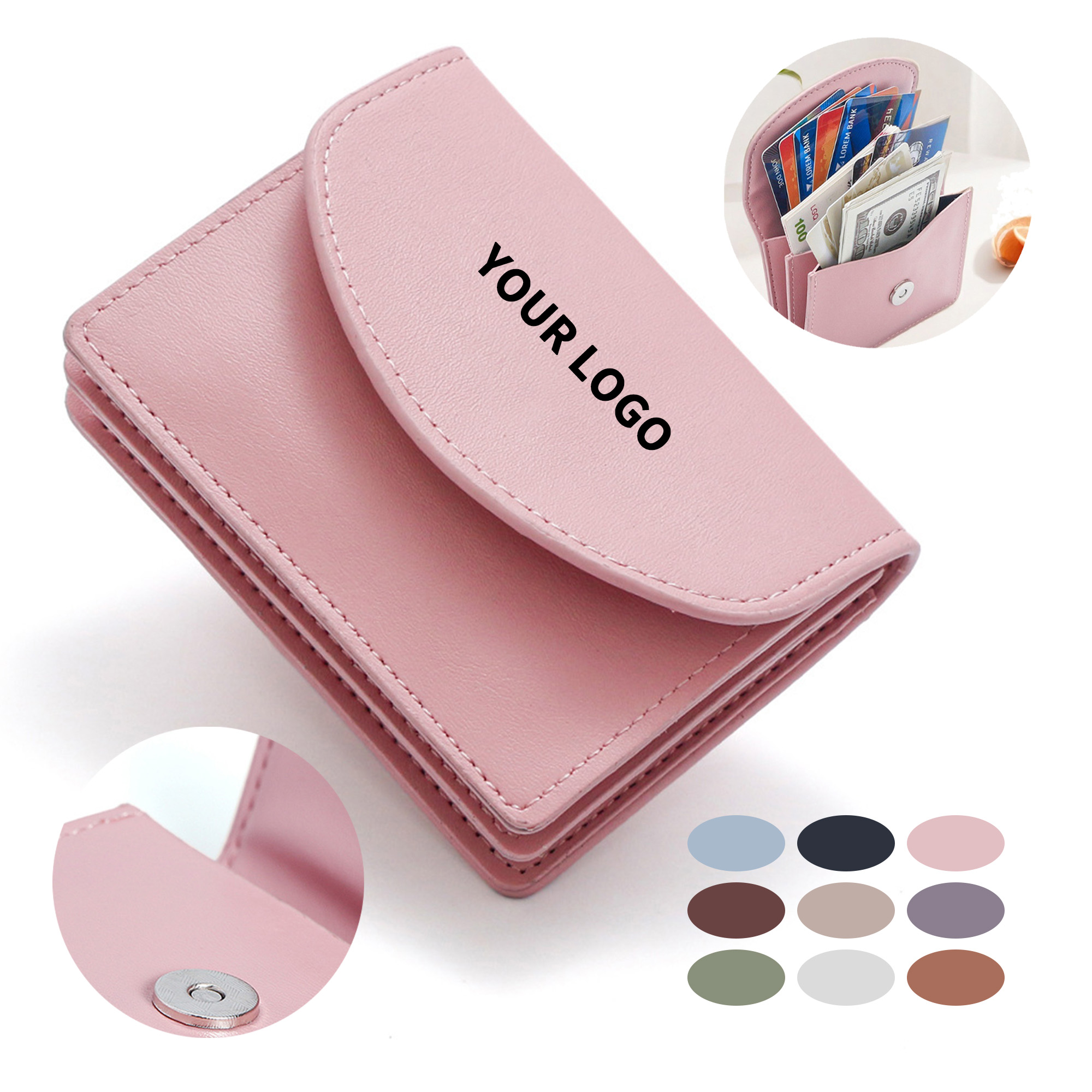 Compact Zipper Wallet Pouch With Card Slot 4