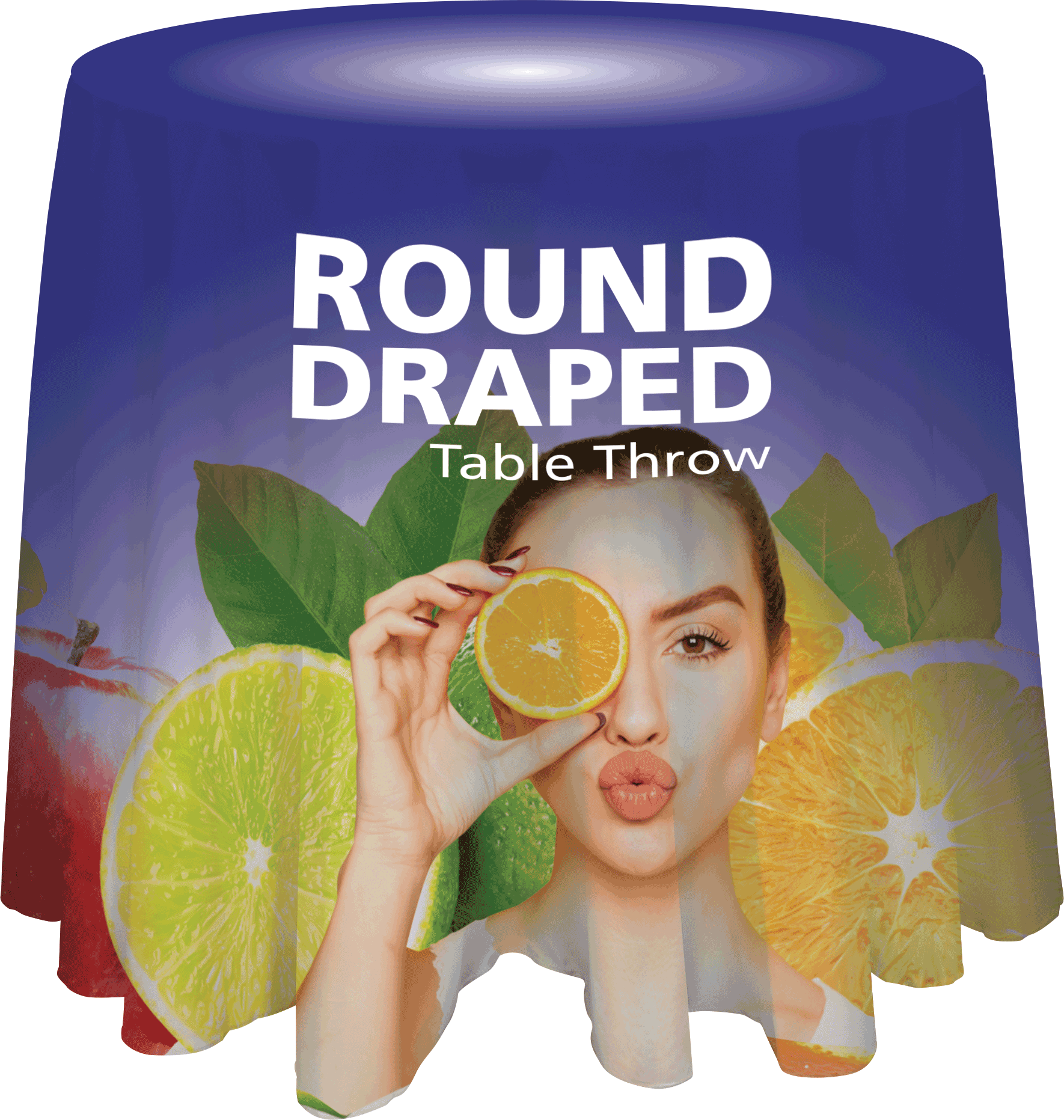 30" Round Draped Table Throw (48" Diameter)