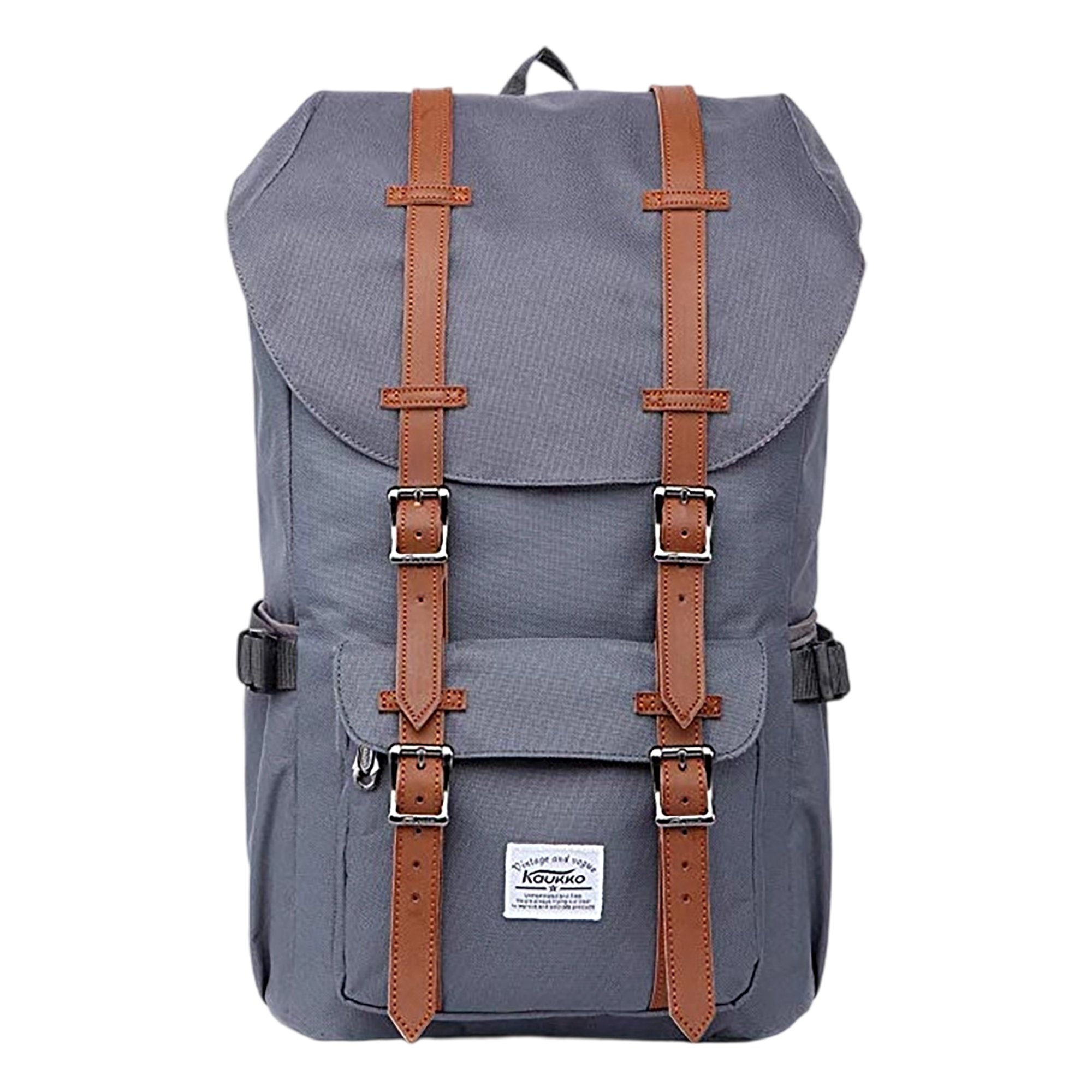 Eco Fabric Laptop Backpack With Drawcord Closure And Dual Bottle Pockets 7