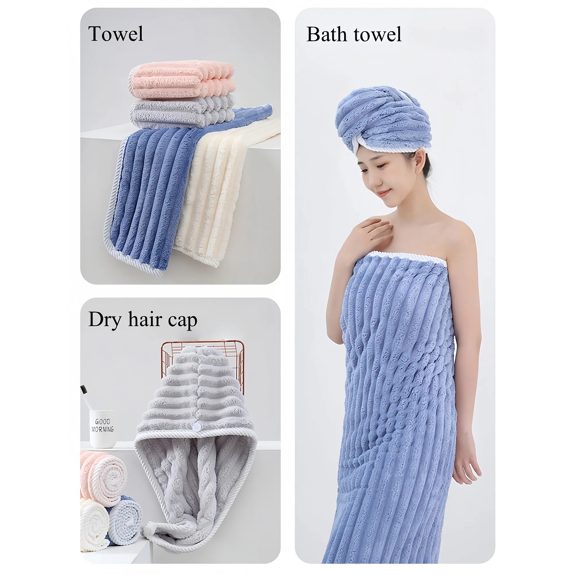 Premium Coral Velvet Towel Extra Large Ultra Absorbent 4
