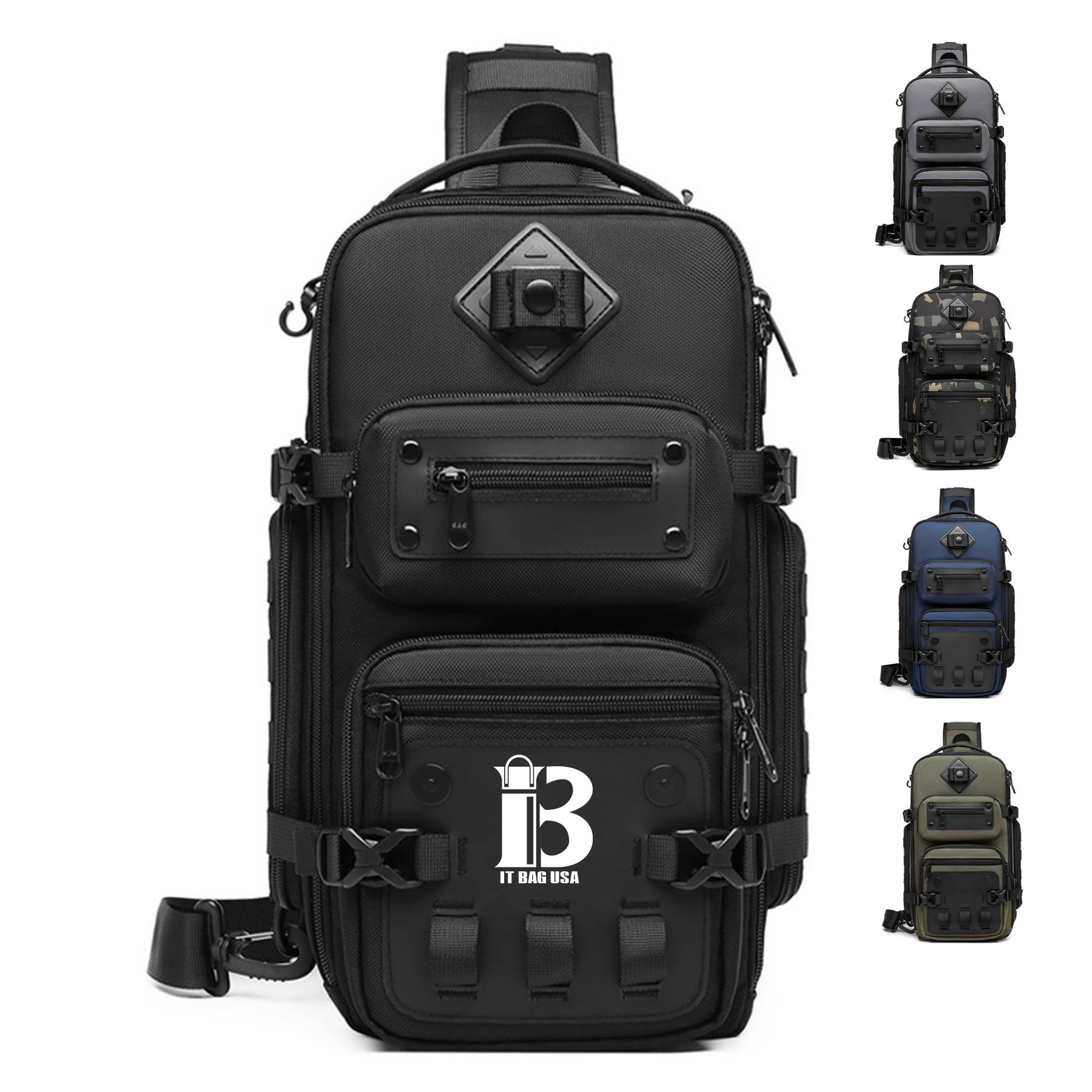 Oxford Sling Backpack Large Capacity Shoulder Crossbody Bags 8