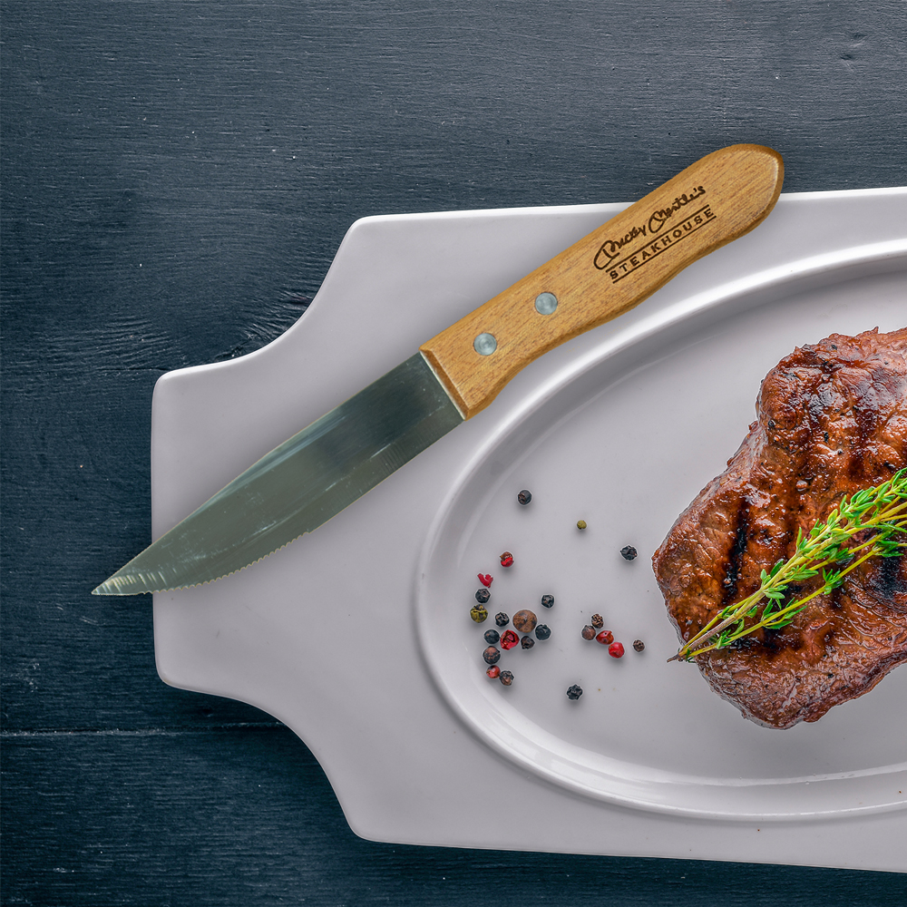 Wood Jumbo Steak Knife Set 2