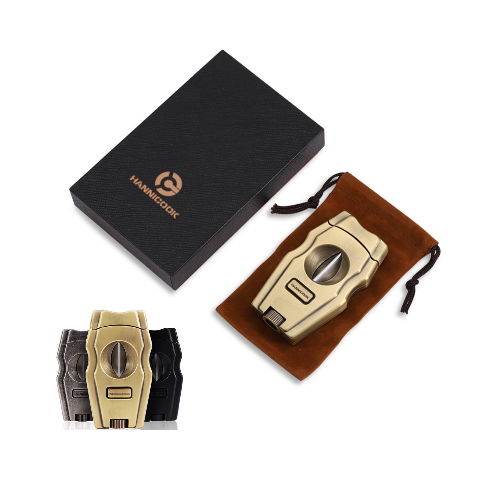 Creative Metal V Shape Cigar Cutter 2