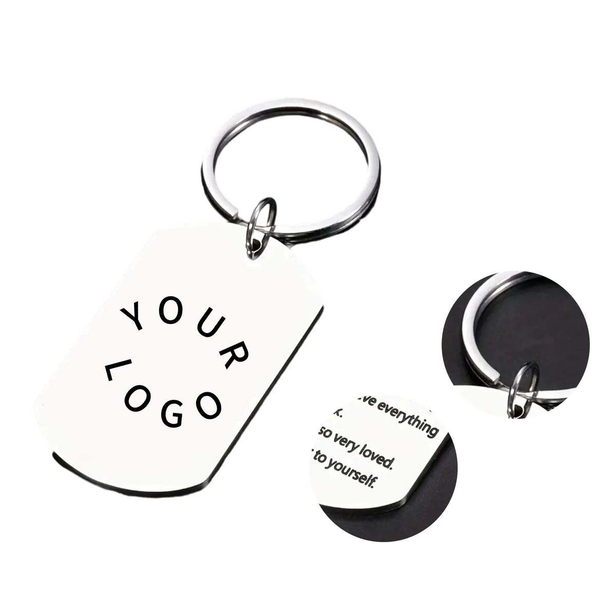 Stainless Steel Keychain with Blank Engraving Surface 2