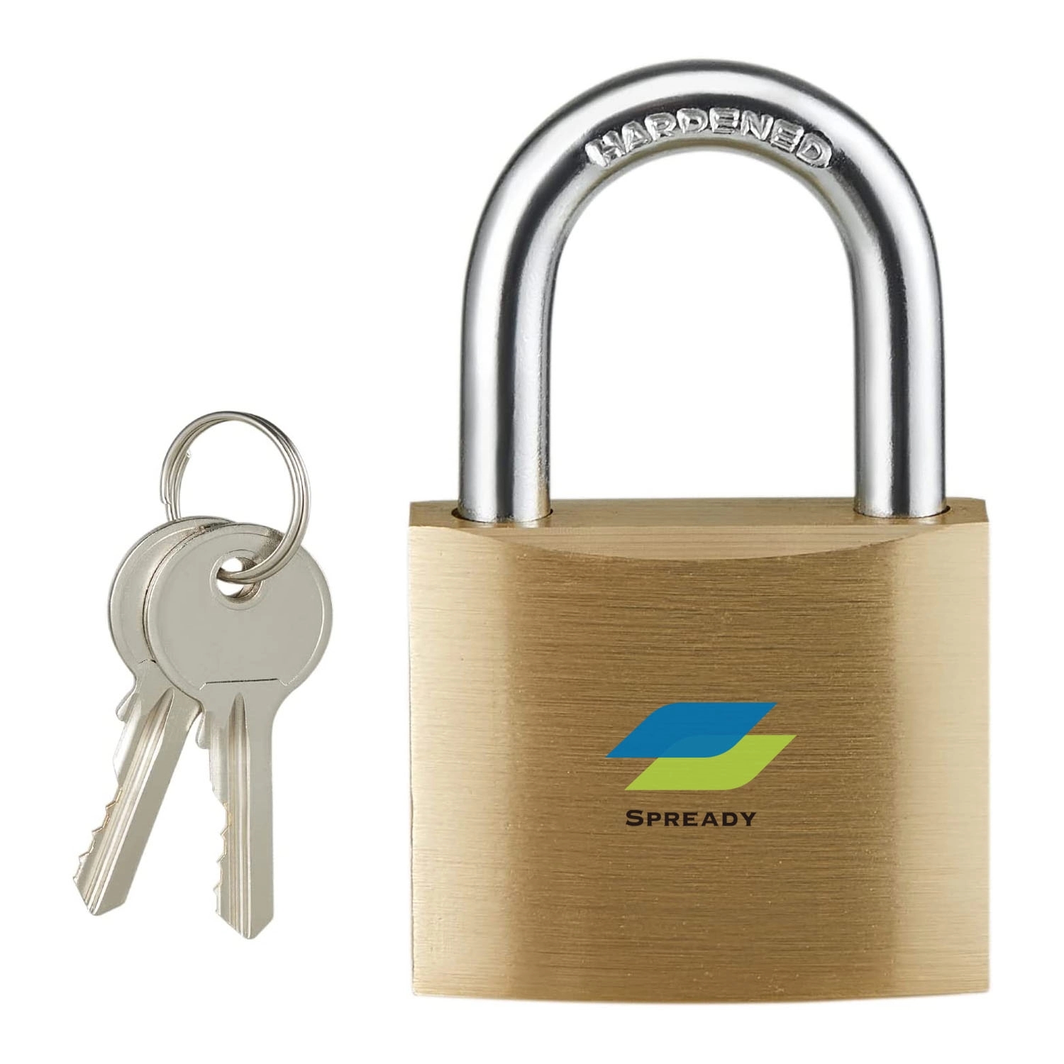 Solid Brass Padlock With Key 2''(50Mm) Wide Lock Body 1